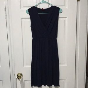 Merona navy blue jersey dress cross front elastic waist